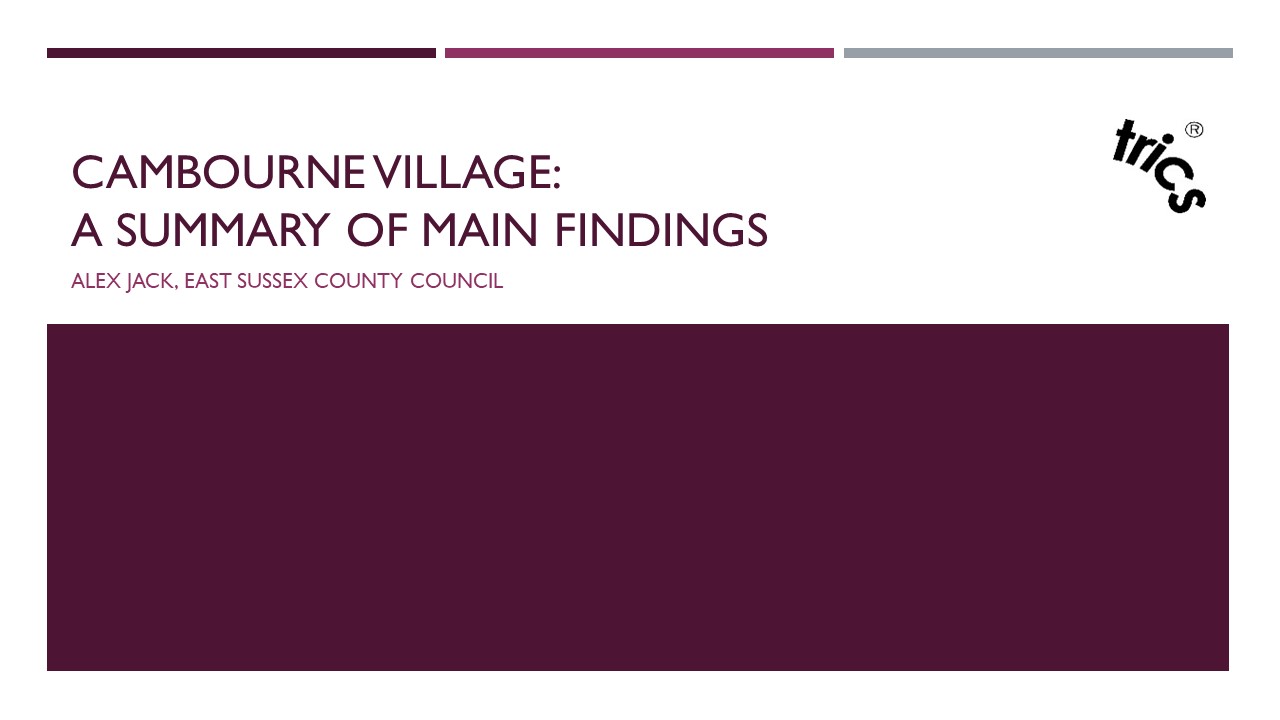Cambourne Village A Summary of Main Findings